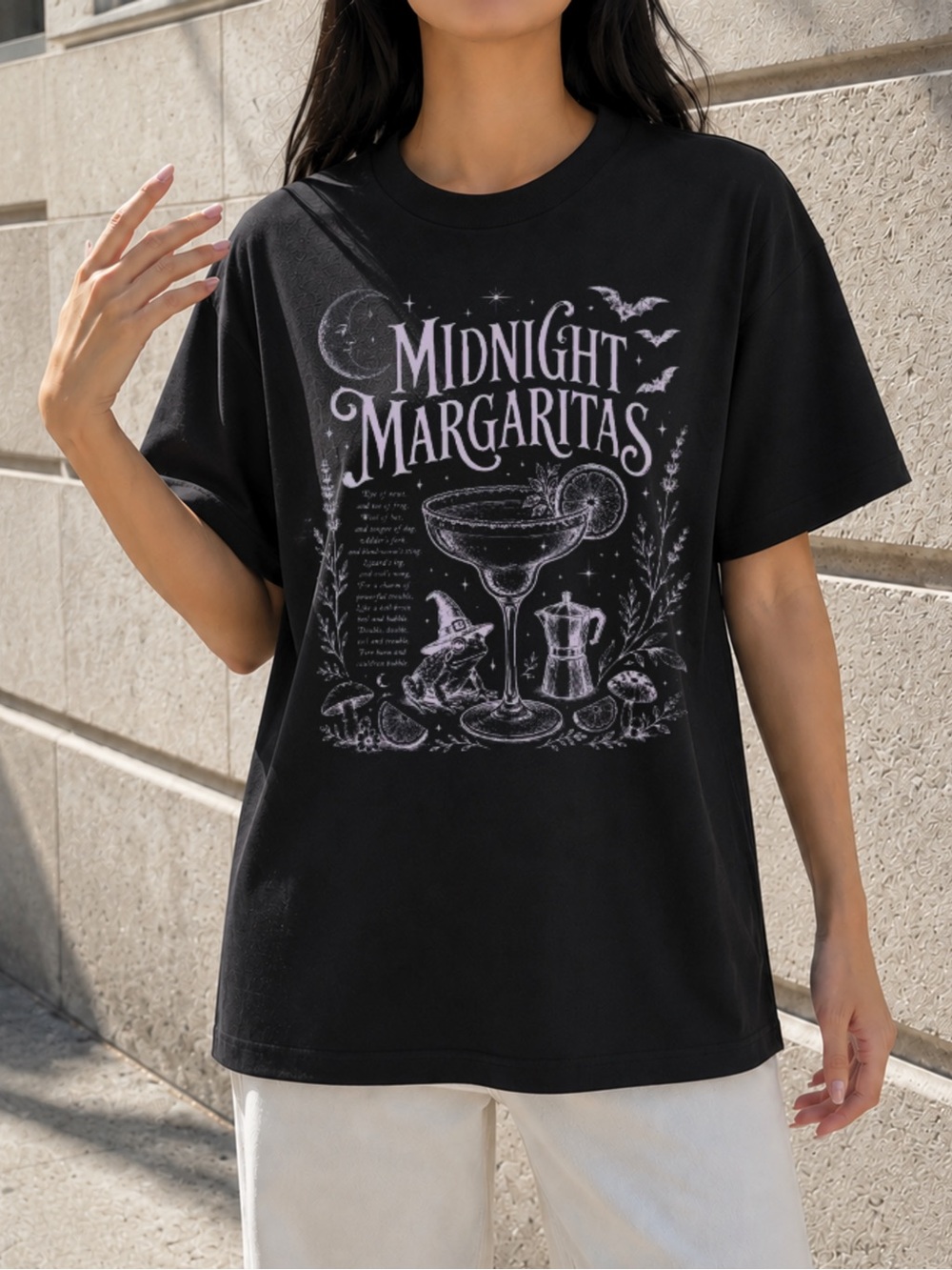 Midnight Margarita Witchy Graphic Tee Halloween Unisex T-shirt